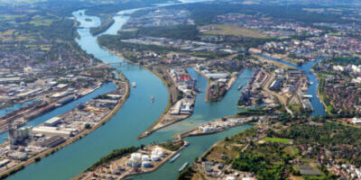 vue aérienne des Ports de Strasbourg